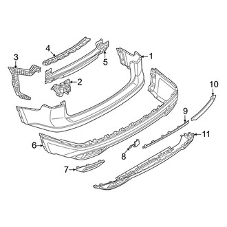 Volkswagen OE - Rear Bumper - Bumper & Components (SEL Premium R-Line)