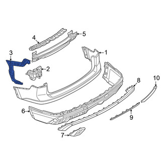 Volkswagen OE - Rear Right Bumper Cover Support Rail