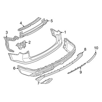 Volkswagen OE - Rear Bumper - Bumper & Components (Peak Edition SE / Peak Edition SEL)