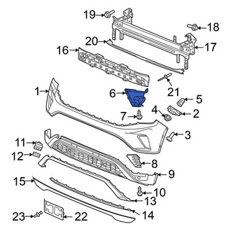 Volkswagen OE - Front Right Bumper Cover Support Rail