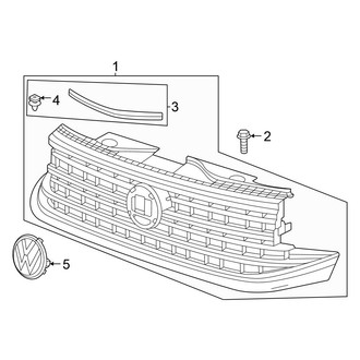 Volkswagen OE - Front Bumper & Grille - Grille & Components