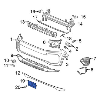 Volkswagen OE - Front License Plate Bracket