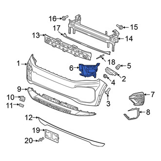 Volkswagen OE - Front Right Bumper Cover Support Rail