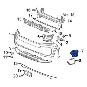 Volkswagen OE - Front Right Grille