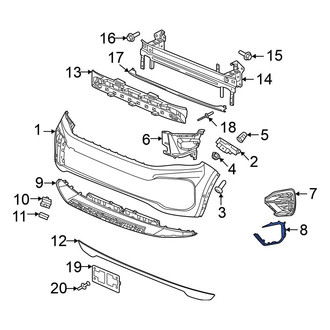 Volkswagen OE - Rear Right Bumper Trim