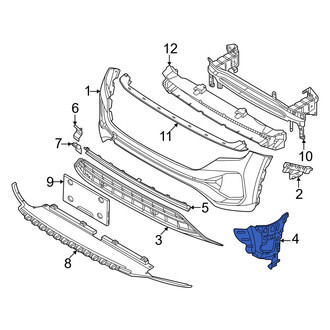 Volkswagen OE - Front Right Bumper Cover Support Rail