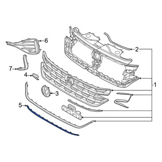 Volkswagen OE - Front Center Grille Molding
