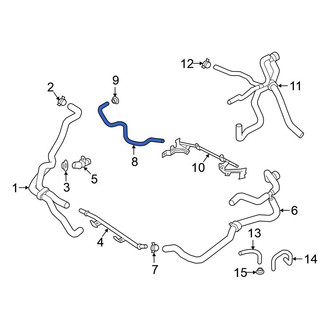 Volkswagen OE - Right Engine Coolant Overflow Hose