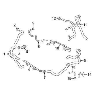 Volkswagen OE - Cooling - Hoses & Lines (Passenger Side), (3.6L)