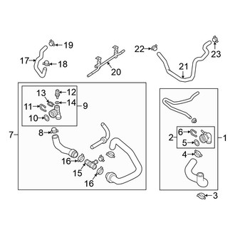 Volkswagen OE - Cooling - Hoses & Lines (Driver Side), (3.6L)