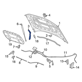 Volkswagen OE - Front Right Hood Hinge
