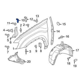 Volkswagen OE - Center Left Fender Bracket