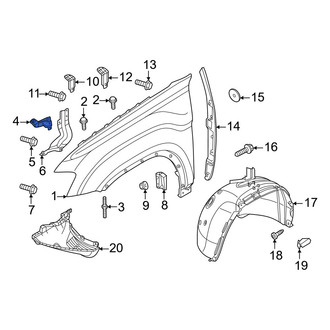Volkswagen OE - Front Left Fender Reinforcement Bar