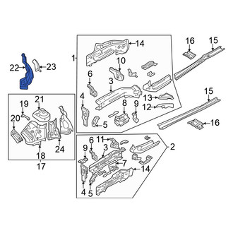 Volkswagen OE - Front Right Fender Apron Reinforcement