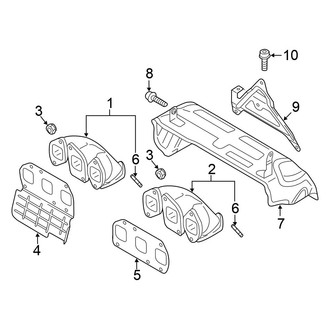 Volkswagen OE - Exhaust System - Manifold (SE / SE R-Line / SEL / SEL Premium / SEL Premium R-Line / SEL R-Line 3.6L)