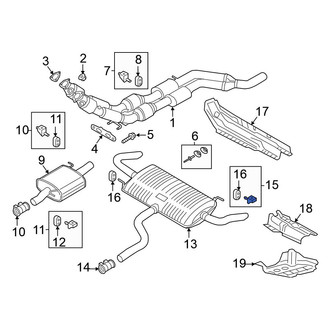 Volkswagen OE - Lower Catalytic Converter Bracket
