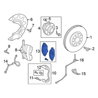 Volkswagen OE - Front Disc Brake Pad Set