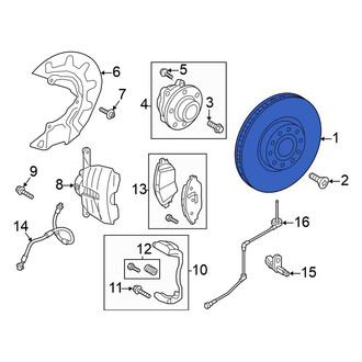 Volkswagen OE - Front Disc Brake Rotor