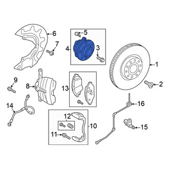 Volkswagen OE - Rear Wheel Bearing and Hub Assembly