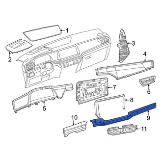 Volkswagen OE - Right Instrument Panel Molding