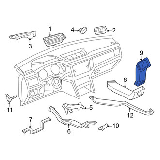 Volkswagen OE - Center Rear Instrument Panel Air Duct