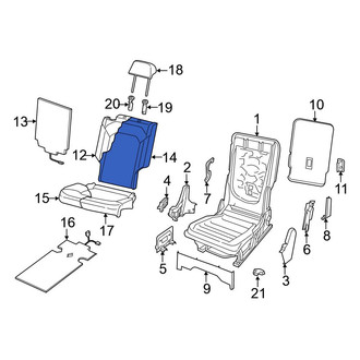 Volkswagen OE - Rear Right Seat Back Cushion Cover