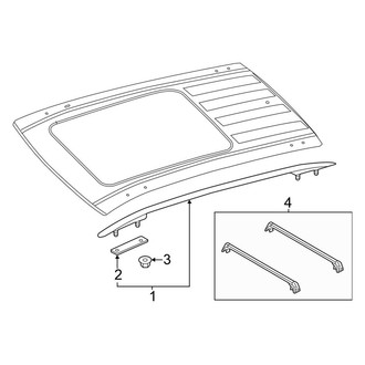 Volkswagen OE - Roof - Exterior Trim (With Sunroof), (SEL / SEL Premium R-Line / SEL R-Line Black)