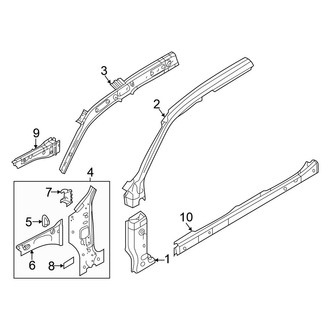 Volkswagen OE - Pillars, Rocker & Floor - Hinge Pillar