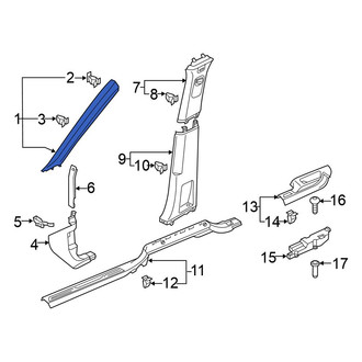 Volkswagen OE - Right Upper Body A-Pillar Trim Panel