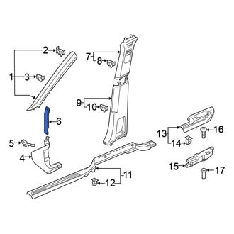 Volkswagen OE - Left Upper Body A-Pillar Trim Panel