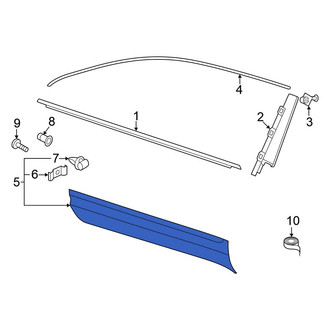 Volkswagen OE - Rear Left Door Molding