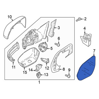 Volkswagen OE - Front Left Door Mirror Glass