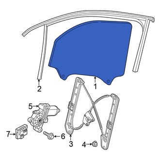 Volkswagen OE - Front Right Door Glass