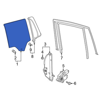 Volkswagen OE - Front Right Door Glass