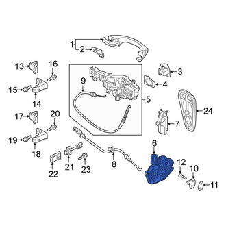 Volkswagen OE - Rear Left Door Latch Assembly