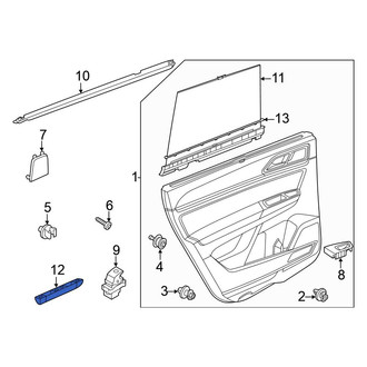Volkswagen OE - Rear Upper Inner Door Interior Trim Panel Bracket
