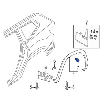 Volkswagen OE - Wheel Arch Molding Clip