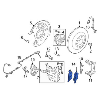Volkswagen OE - Rear Disc Brake Pad Set