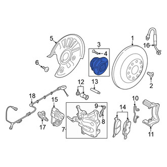 Volkswagen OE - Front Wheel Bearing and Hub Assembly