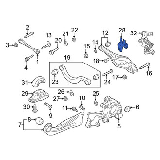 Volkswagen OE - Front Right Rearward Suspension Control Arm Bracket