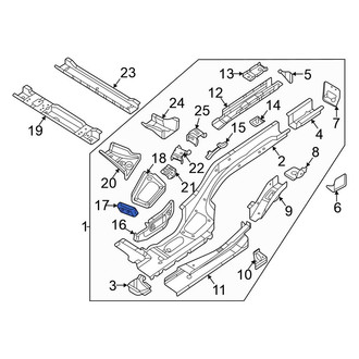 Volkswagen OE - Rear Center Left Frame Side Member Reinforcement Brace