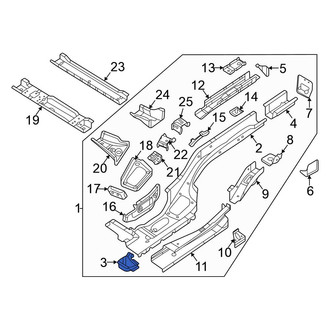 Volkswagen OE - Rear Left Frame Side Member Brace