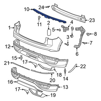 Volkswagen OE - Rear Bumper Cover Support Rail