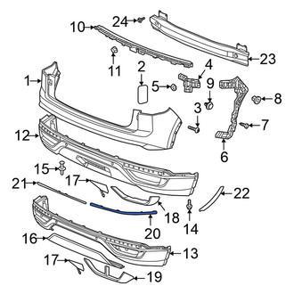 Volkswagen OE - Rear Right Bumper Trim