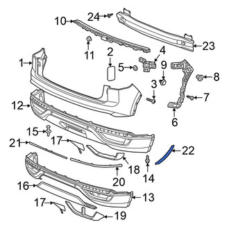 Volkswagen OE - Rear Left Reflector Panel