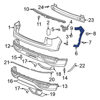 Volkswagen OE - Rear Left Bumper Cover Bracket