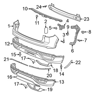 Volkswagen OE - Rear Bumper - Bumper & Components