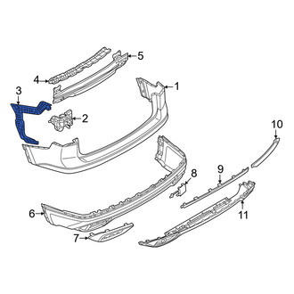 Volkswagen OE - Rear Left Bumper Cover Bracket