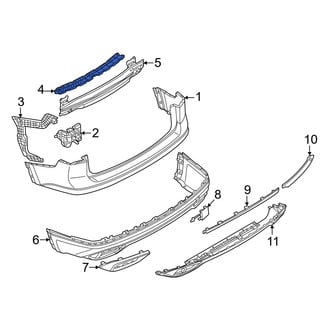 Volkswagen OE - Rear Bumper Cover Support Rail
