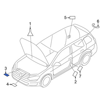 Volkswagen OE - A/C System Information Label
